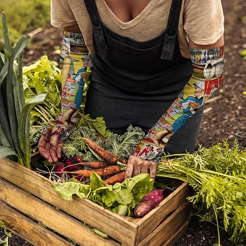 Miniatura 6 de BBOLDIN Mangas de jardinería refrescantes para hombres y mujeres, mangas solares para protección UV con agujero para el pulgar, mangas protectoras