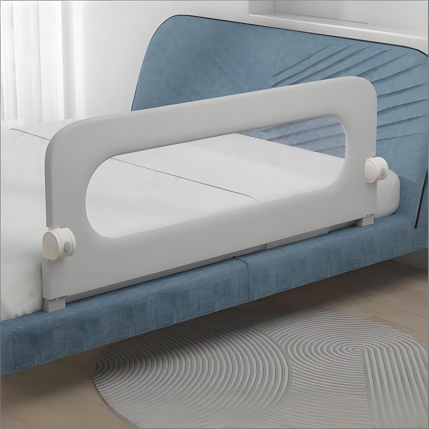 Bed Rail for Toddlers Engineered with Reinforced Steel and Airflow Mesh Panel