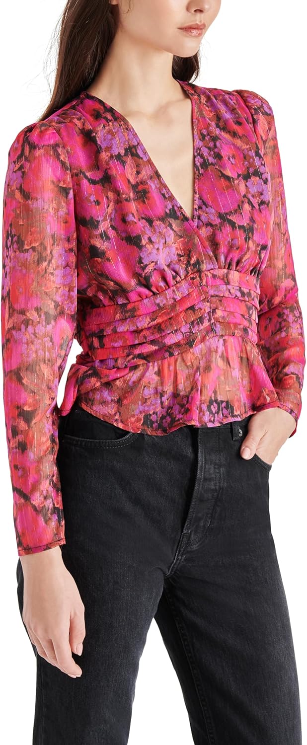 Steve Madden Apparel Azura TOP, Dark Fuchsia, Small - Image 3