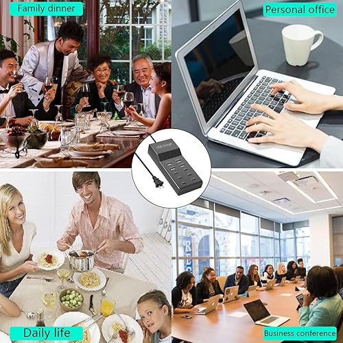 Miniatura 5 de Bloque de cargador USB, estación de carga multidispositivo, cargador USB, 10 puertos, concentrador de alimentación 4A-6C con soporte de carga de