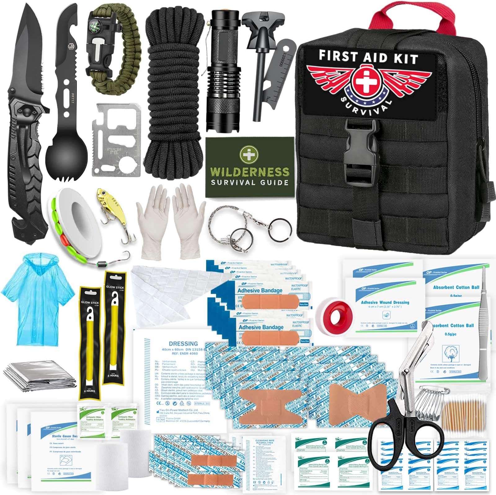 VEITORLD Gifts for Men Dad Husband Him Fathers Day, Survival Gear and Equipment 12 in 1, Survival Kits, Cool Unique Fishing Hunting Anniversary Birthday Gifts for Him Teen Boy Boyfriend Women