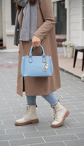 Miniatura 4 de MKF Collection Bolsas de mano para mujer con cartera de pulsera, cuero vegano para hombro