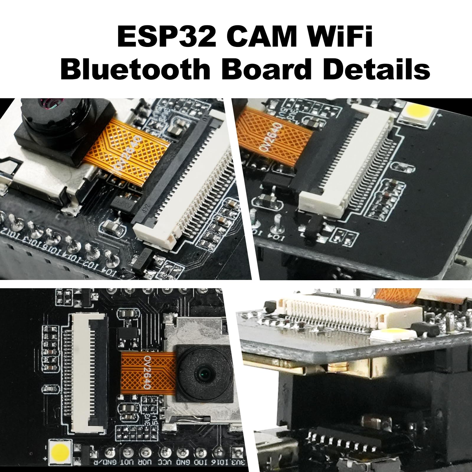 Kit ESP32 CAM Con Fotocamera OV2640 E Scheda MB, WiFi Bluetooth Dual-core Con Antenna IPEX E Porta Type-C, Compatibile Arduino IDE – Perfetto Per Progetti IoT E Videosorveglianza