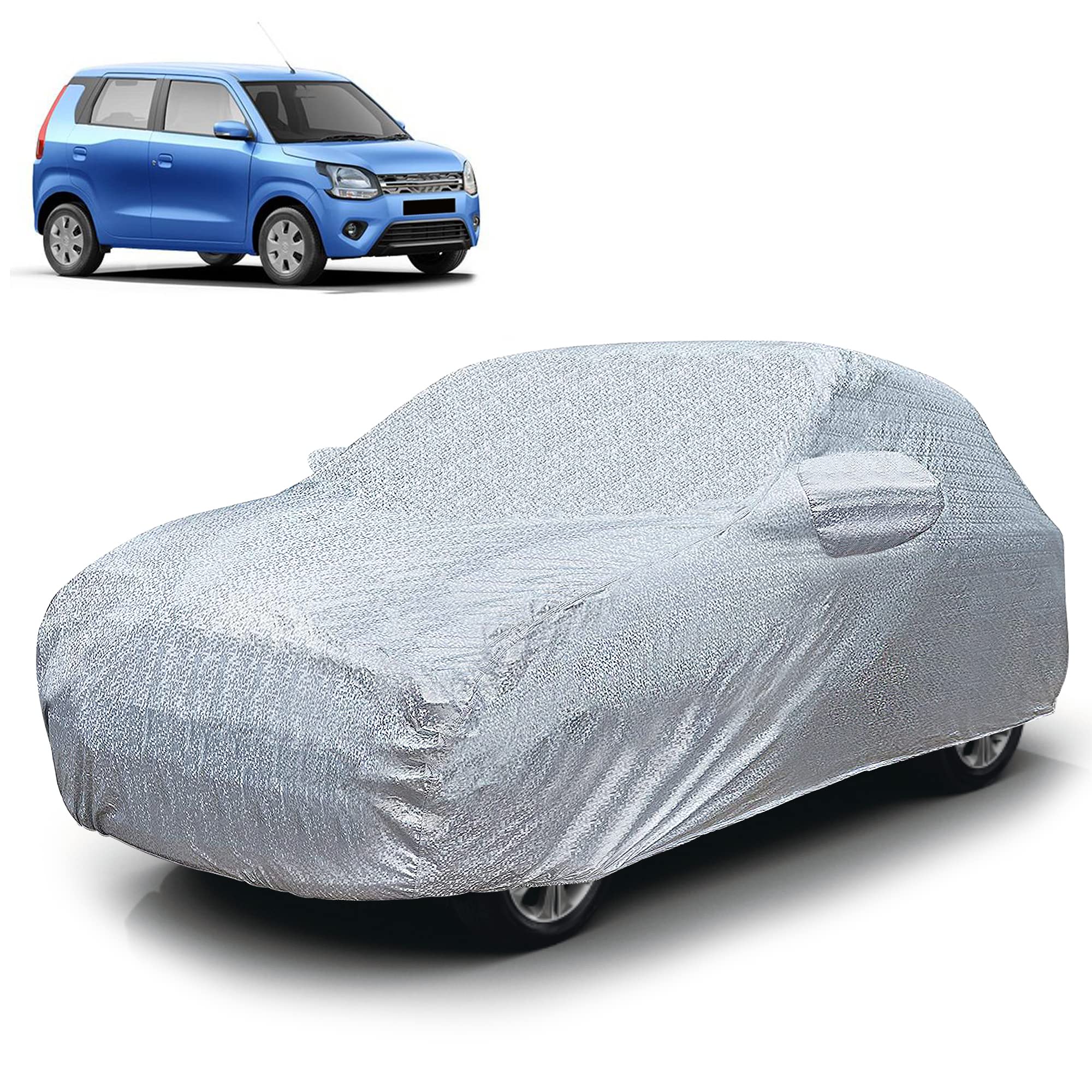 Autofy 100% Waterproof Car Cover SilverTech Fabric for Maruti Suzuki WagonR [Year 2019 Onwards] - Dust & UV Proof Car Cover with Soft Cotton Flock Layer Inside for Paint Protection (B09ZWBB237) Amazon Price History, Amazon Price Tracker