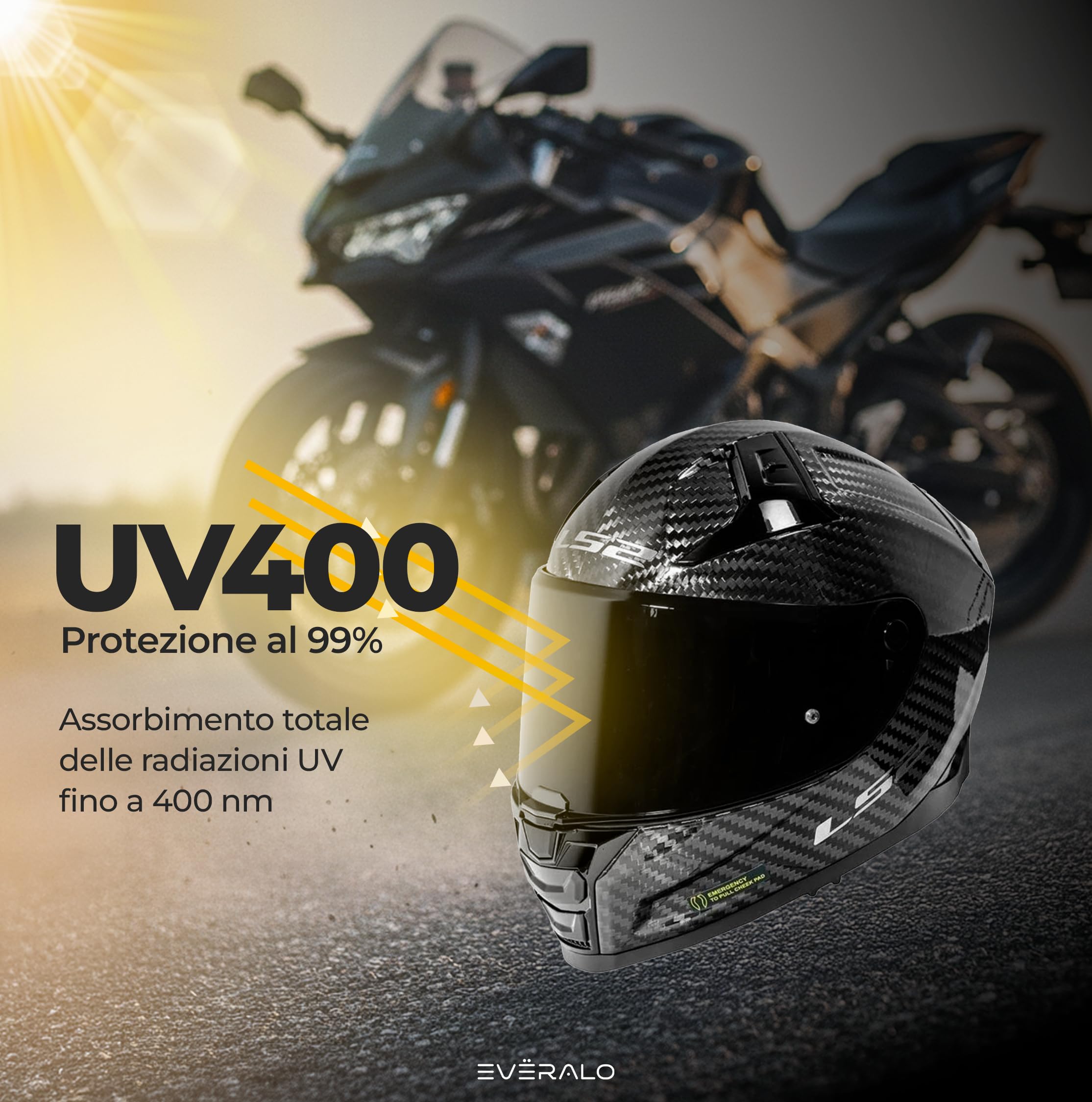 Visiera Compatibile con LS2 FF811 - Vector 2 - Vector II Carbon (Dark Fume')