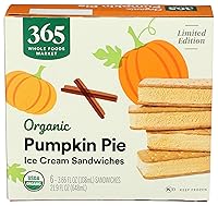 Vista 4 de 365 Everyday Value, sándwiches de helado orgánicos, 3.65 onzas líquidas, paquete de 6, (congelado)