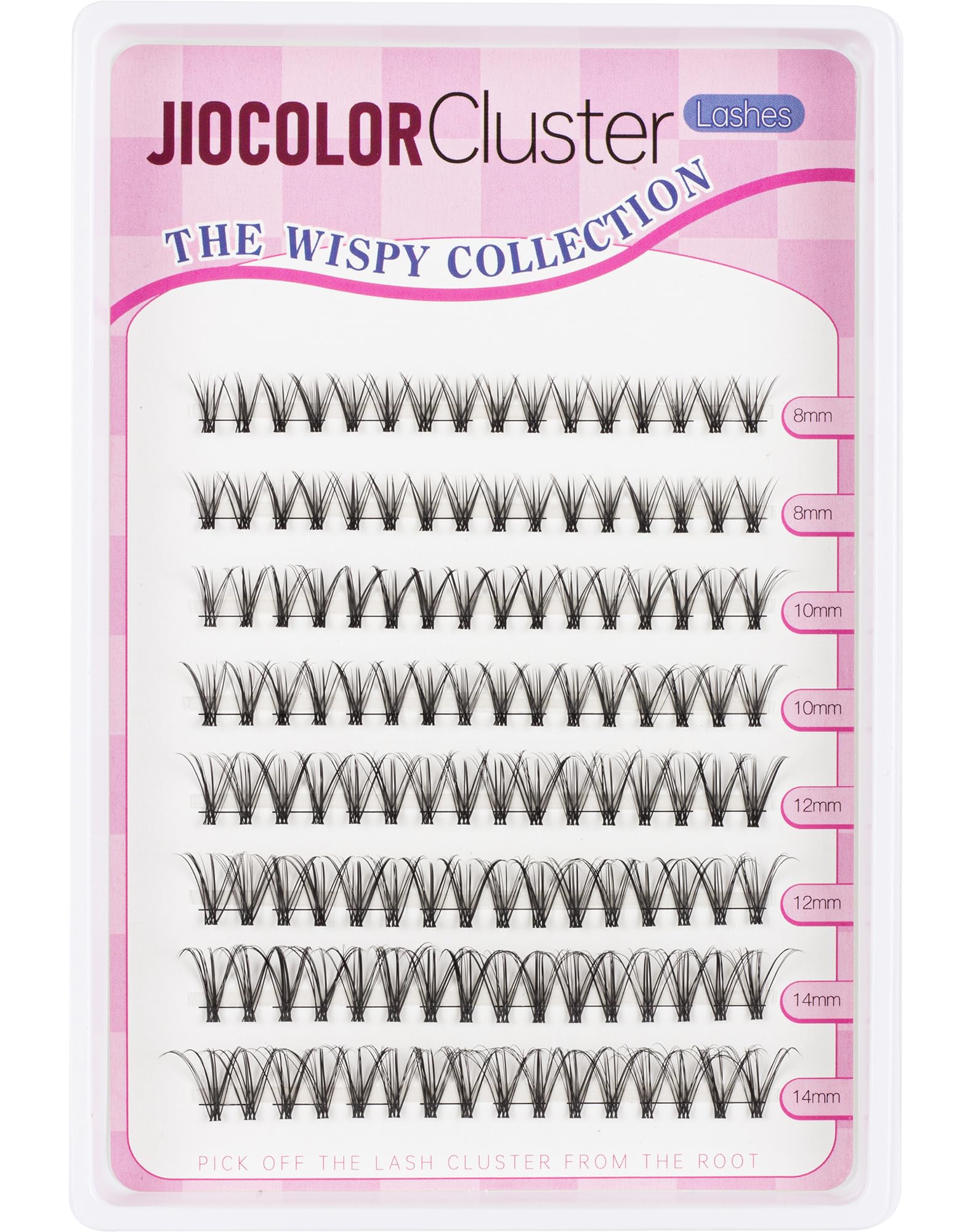 Short Lash Clusters Wispy C Curl Eyelash Clusters Volume Individual Eyelashes Natural Cluster Eyelash Extensions Natural Looking Cluster Lashes by Jiocolor（C Curl, 8-14mm): Full Volume