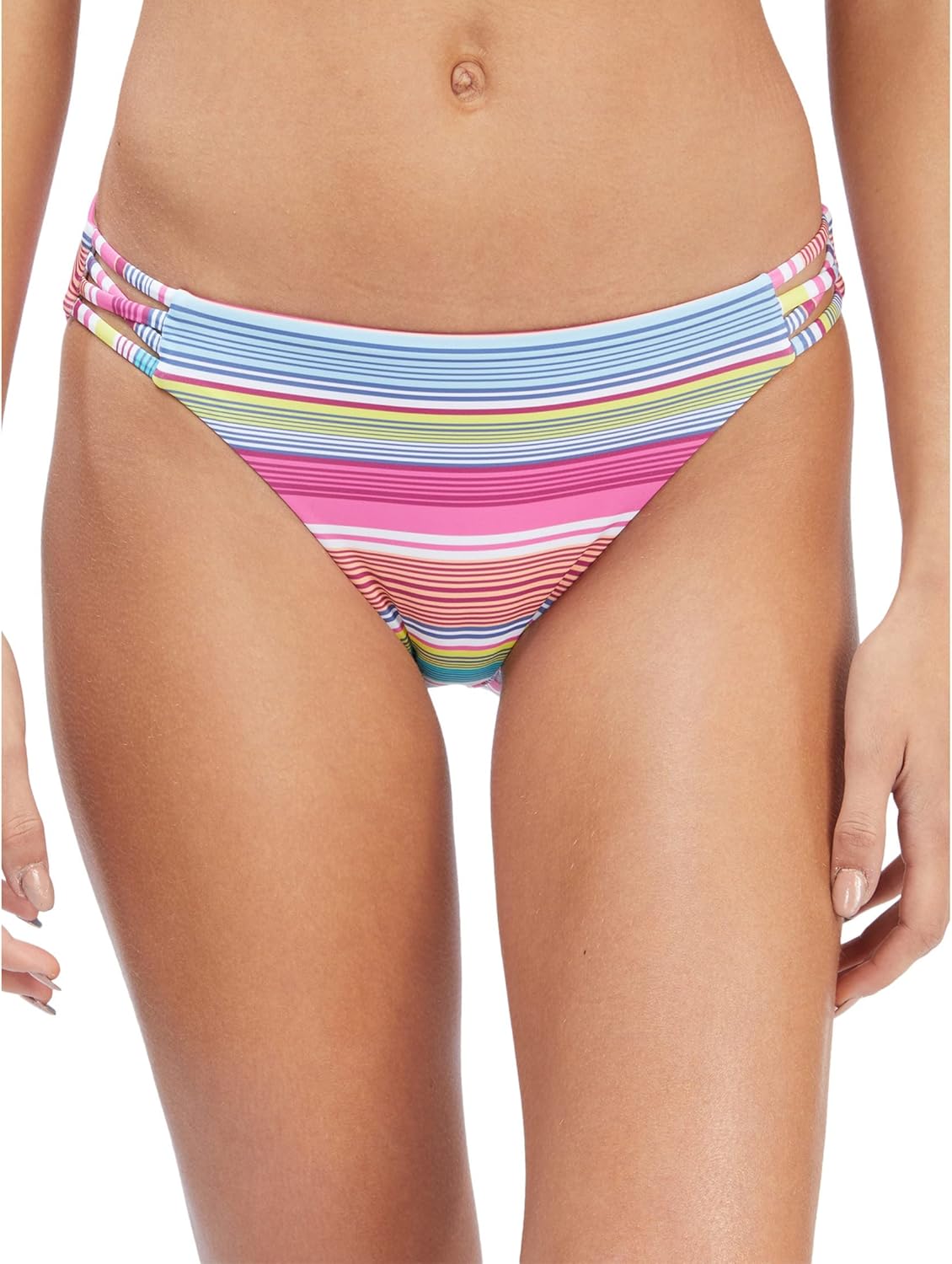 Roxy アクティブフルボトム, ブライトホワイトトロピカルストライプ, Large