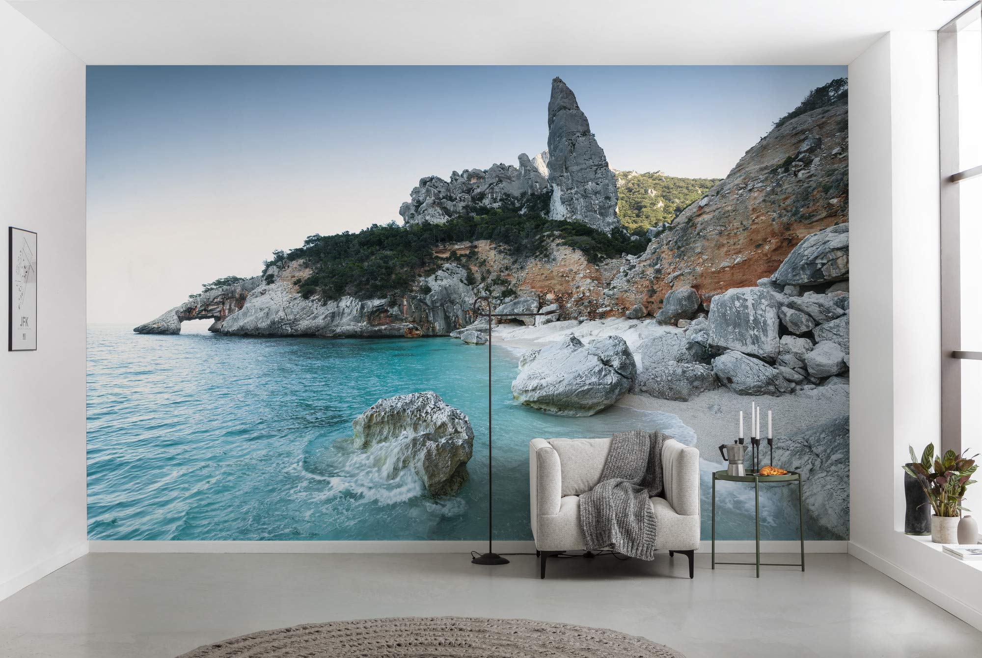 Komar Omar SHX9-007 Non-Woven Photo Wallpaper Beach Tales Design XXL Decoration Nature Landscape Bedroom Living Room Office Hallway 450 x 280 cm (Width x Height) Multi-Coloured