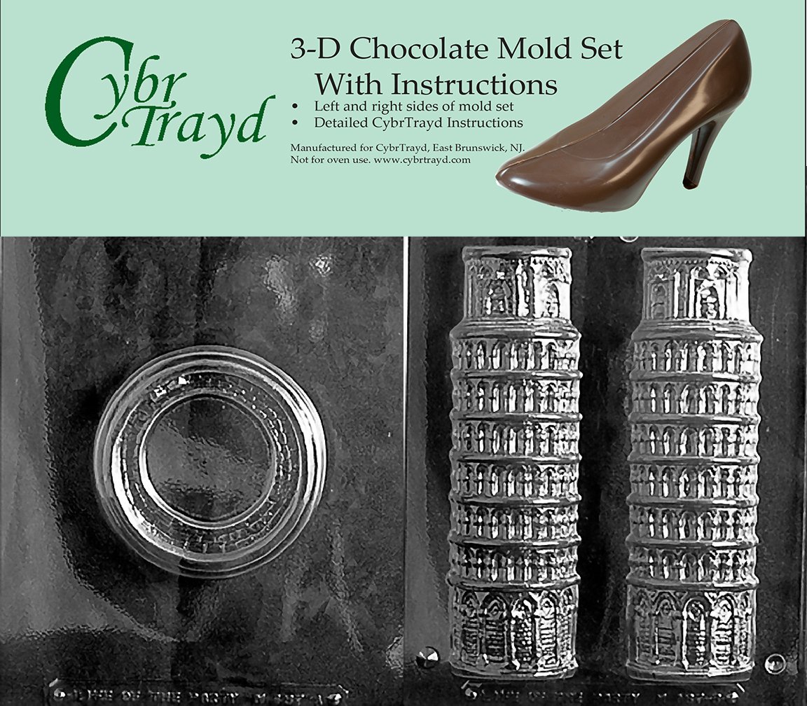 Cybrtrayd W023 Bells in Heart Lolly Wedding Chocolate Candy Mold free