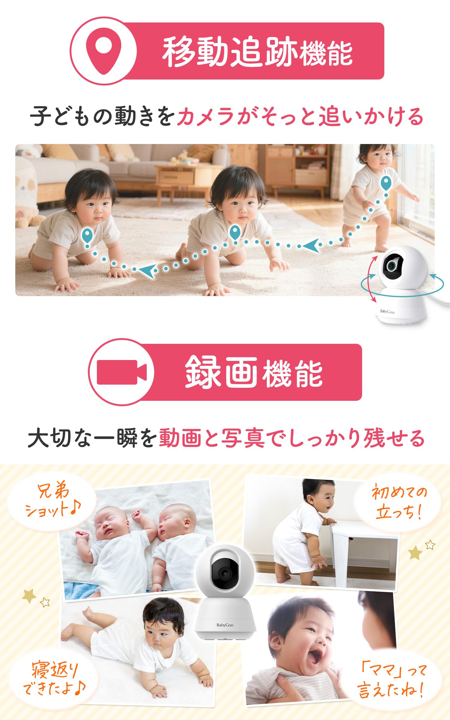Amazon.co.jp: BabyGoo ベビーモニター 見守りカメラ wifi不要 5インチ