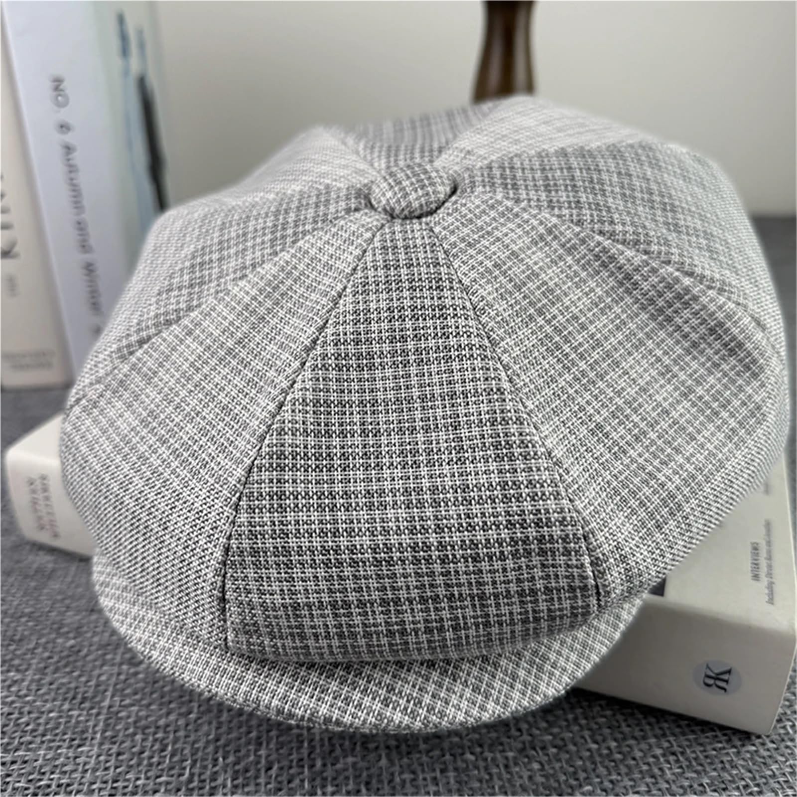 Gorras de Lino Verano for repartidor periódicos, Transpirables, octogonales, for Hombre y Mujer, Boinas Finas e Informales Pintor