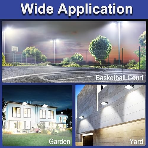 Miniatura 6 de Luz de inundación LED de 200 W para exteriores, luz de trabajo LED de 20000 lm con enchufe e interruptor, luces de seguridad impermeables IP66, luz