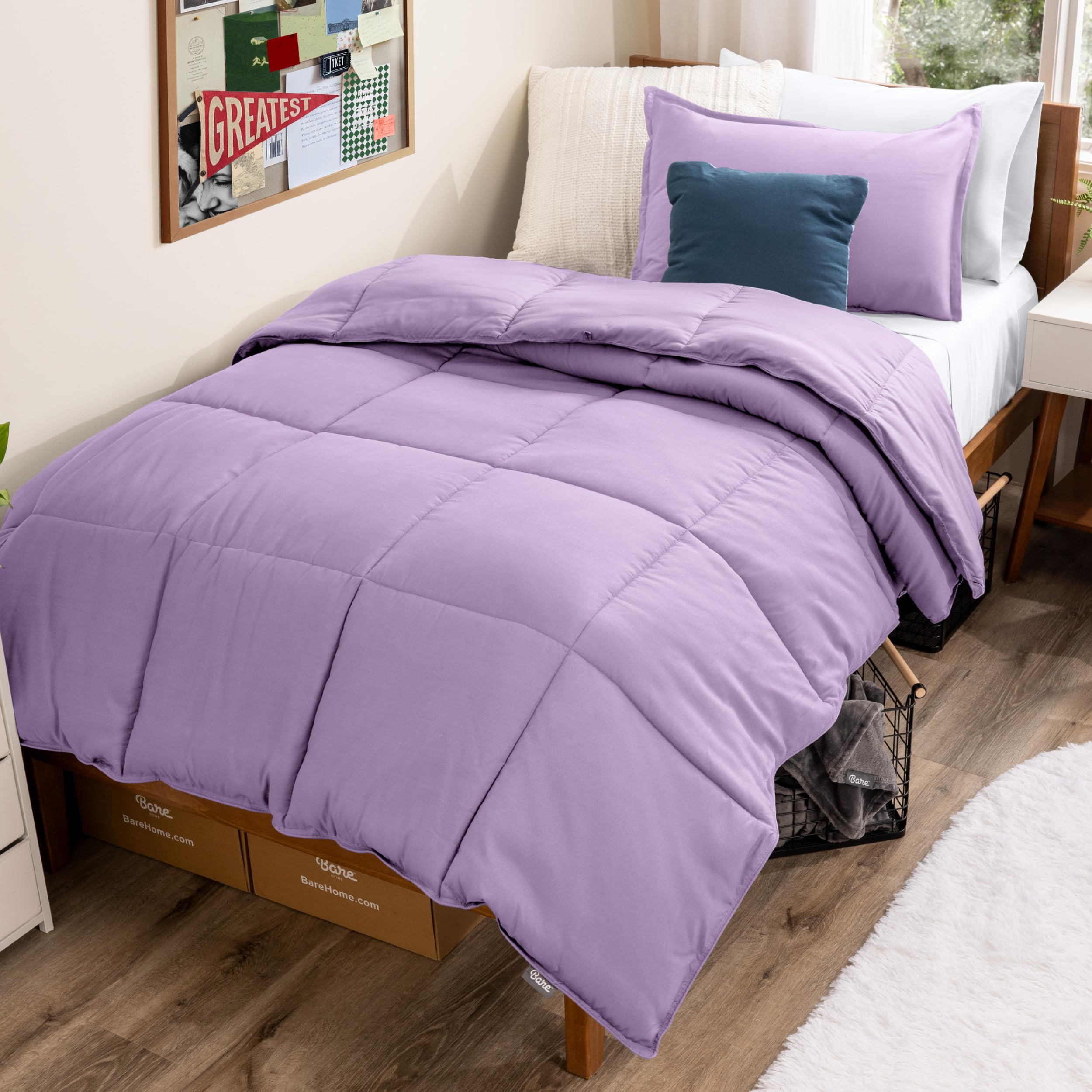 Bare Home Comforter Set - Extra Long Size - Ultra-Soft - Goose Down Alternative - Premium 1800 Series