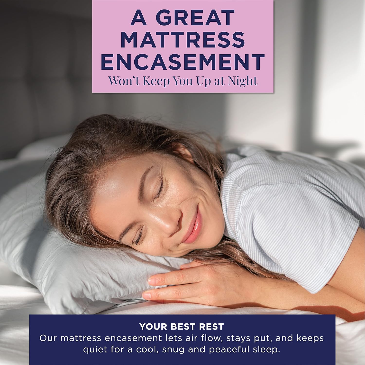 UltraBlock Zippered Mattress Protector (Twin) - Waterproof Cover Stops Dust Mite, Bed Bug, Spills, Bedwetting - Hypoallergenic Encasement with Zipper - White