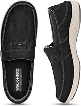 Slip On Shoes for Men, Breathable Loafers for Men with Arch Support, Comfortable Boat Shoes, Orthopedic Non Slip Indoor & Outdoor Loafer with Foldable Heel