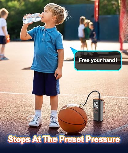 Miniatura 3 de Inflador de neumáticos portátil para automóvil, compresor de aire portátil de 160 PSI con medidor de presión de neumáticos, bomba de aire portátil