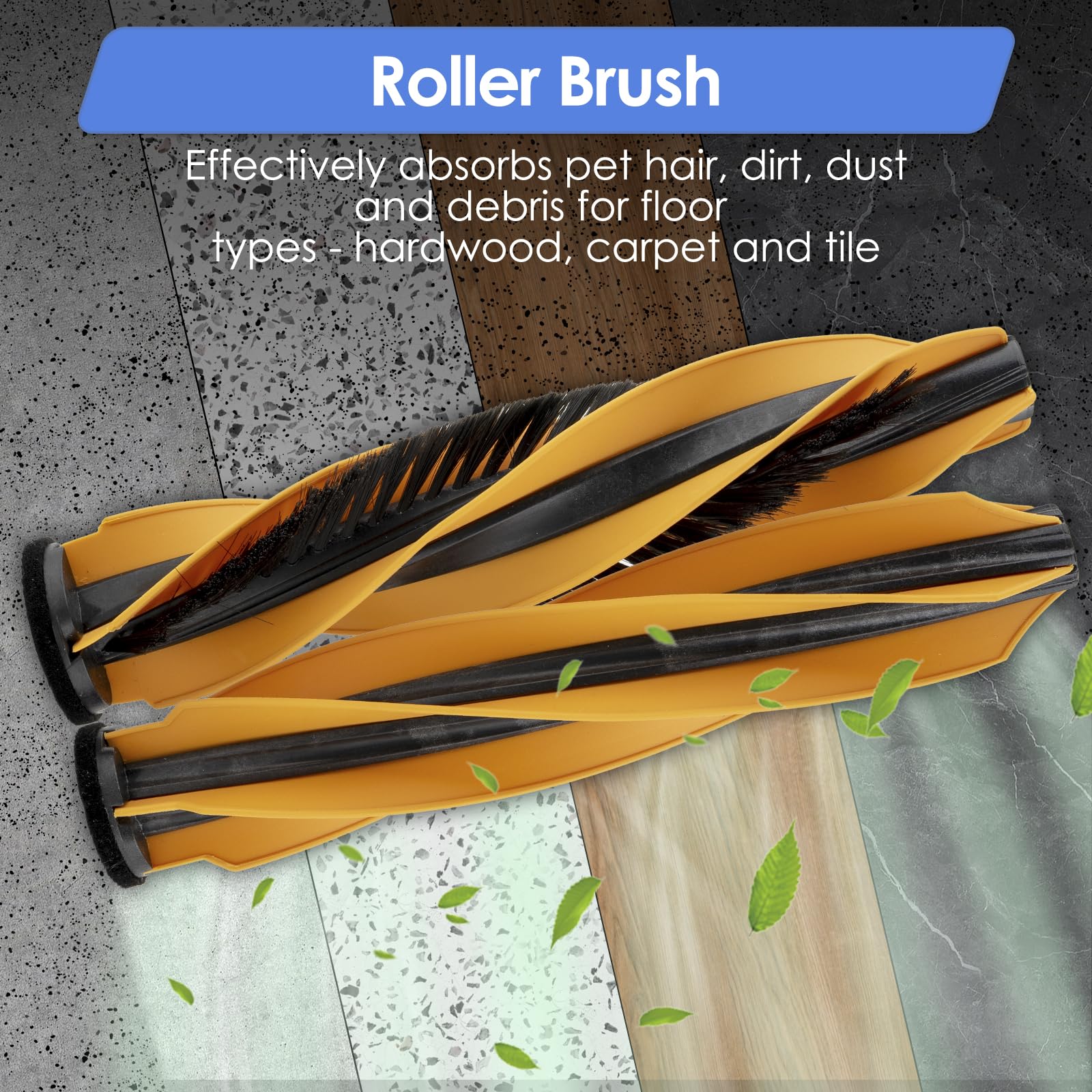 (18 Piezas) Z60 Ultra Roller Complete Piezas de repuesto para Mova Z60 Ultra Roller Standalone, 2 Cepillos de Rodillo, 2 Mopas de Rodillo, 4 Filtros HEPA, 4 Bolsas para el Polvo, 6 Cepillos Laterales