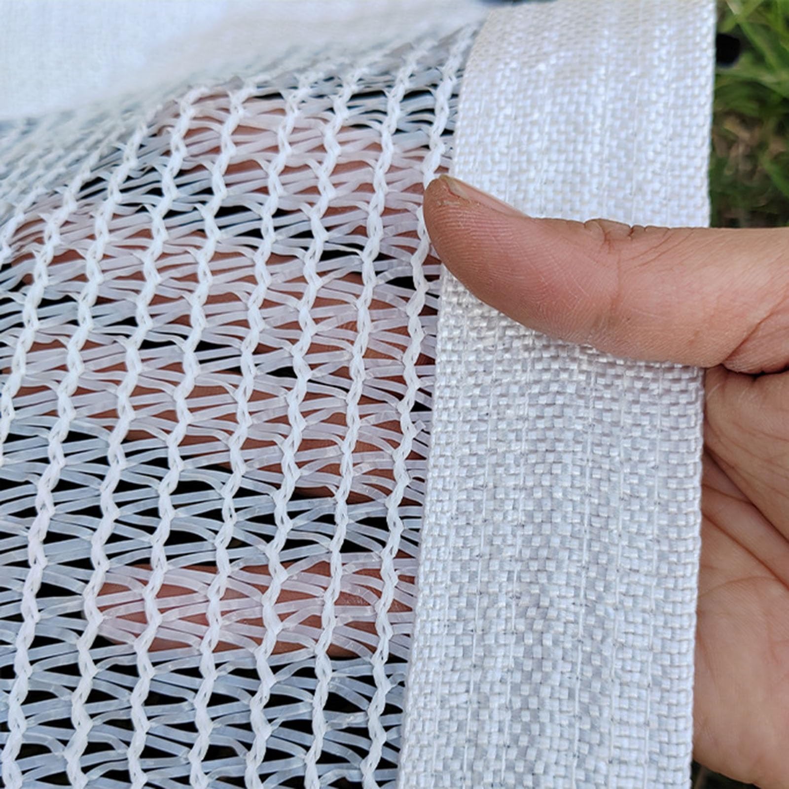 Housse d'ombrage blanche 3x3m avec œillets pour terrasse et serre