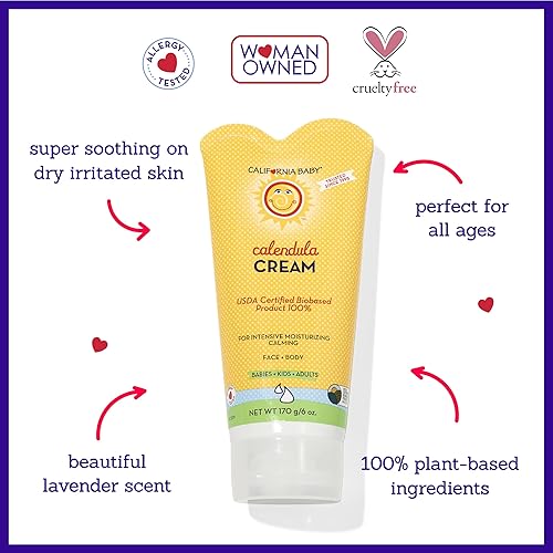 Miniatura 21 de California Baby Crema de caléndula | Crema calmante para bebés | Apto para alergias | A base de plantas | Alivia e hidrata la piel irritada y seca