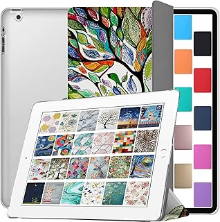 iPad 9.7 Inch 4 3 2 Generation [iPad 4th 3rd 2nd Old Model ] A1458 A1416 A1395 A1458 A1416 A1395 MC705VC/A MD328VC/A MD333VC/A MD510VC/A PrintediPad Cover with Frosted Hard Back - Olivia Tree