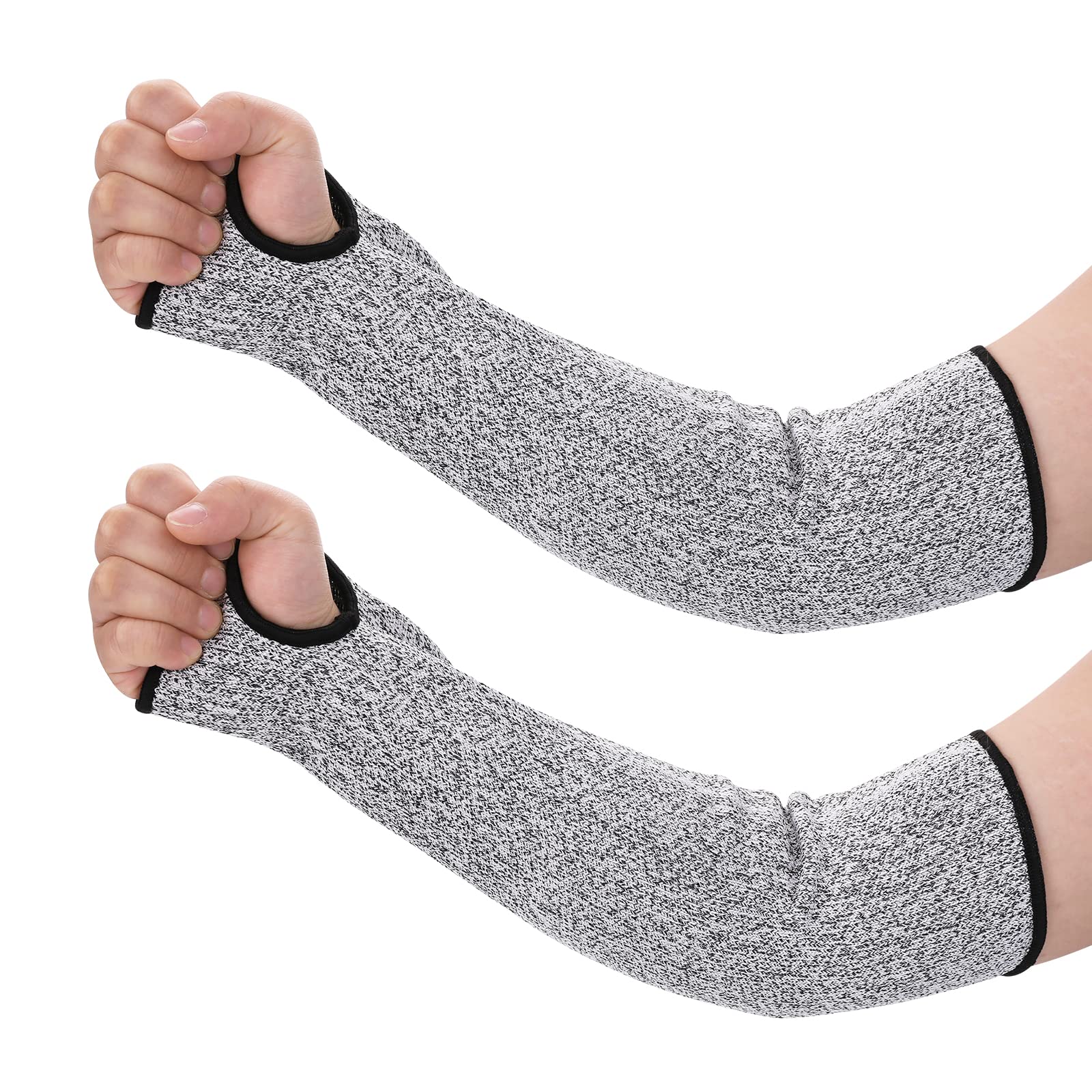 Mangas Protectora para el Antebrazo Nivel 5 Protección para el Brazo Evita Arañazos Manga de Trabajo de Punto con Orificio para el Pulgar Protección para el Brazo para Cocinar Tallar yHacer Jardinería