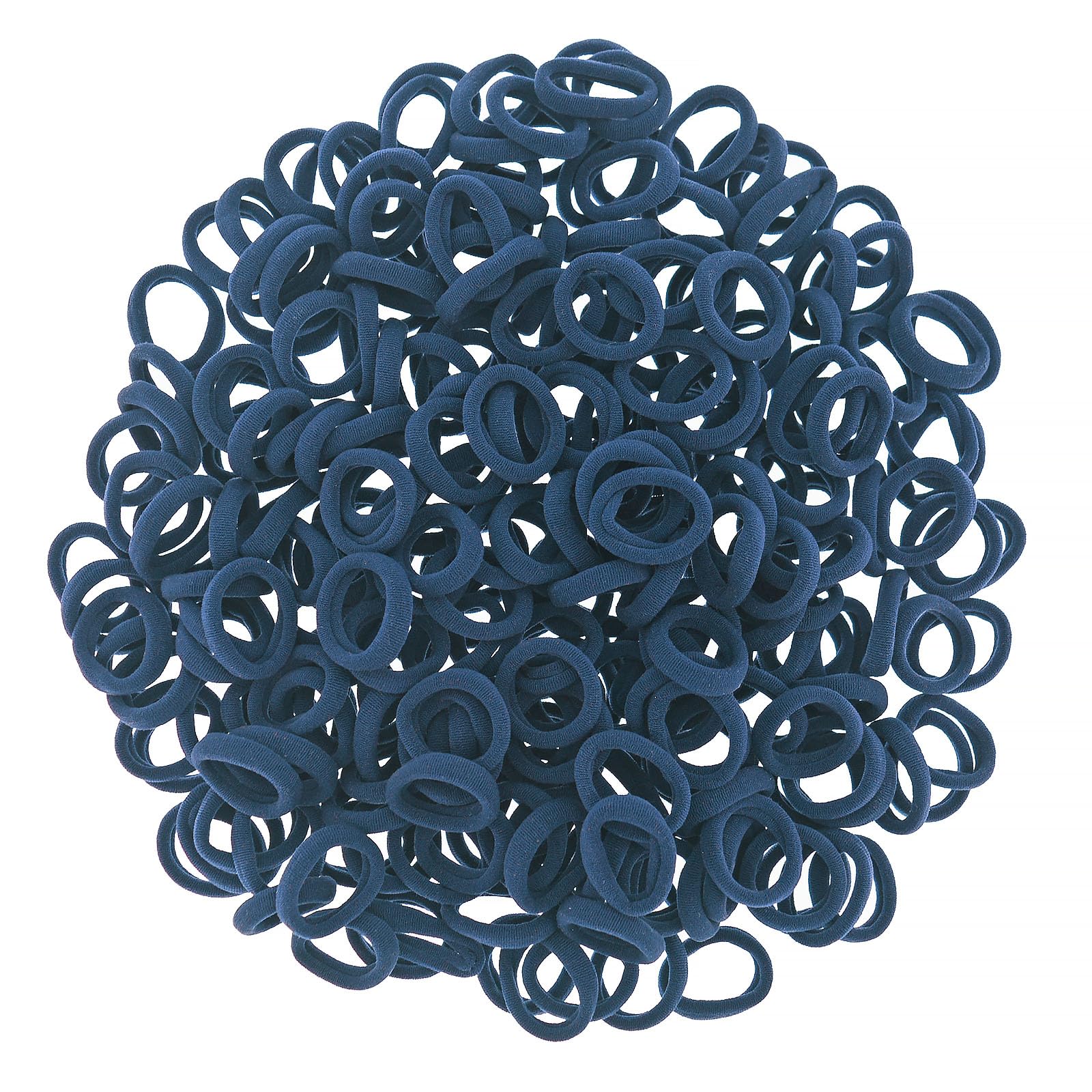 200 lazos elásticos de algodón para el pelo para niñas pequeñas, sin costuras, para coleta (azul marino)