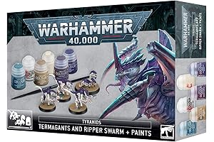 Warhammer 40,000 Tyranids: Termagants, Ripper Swarm & Paints Starter Set