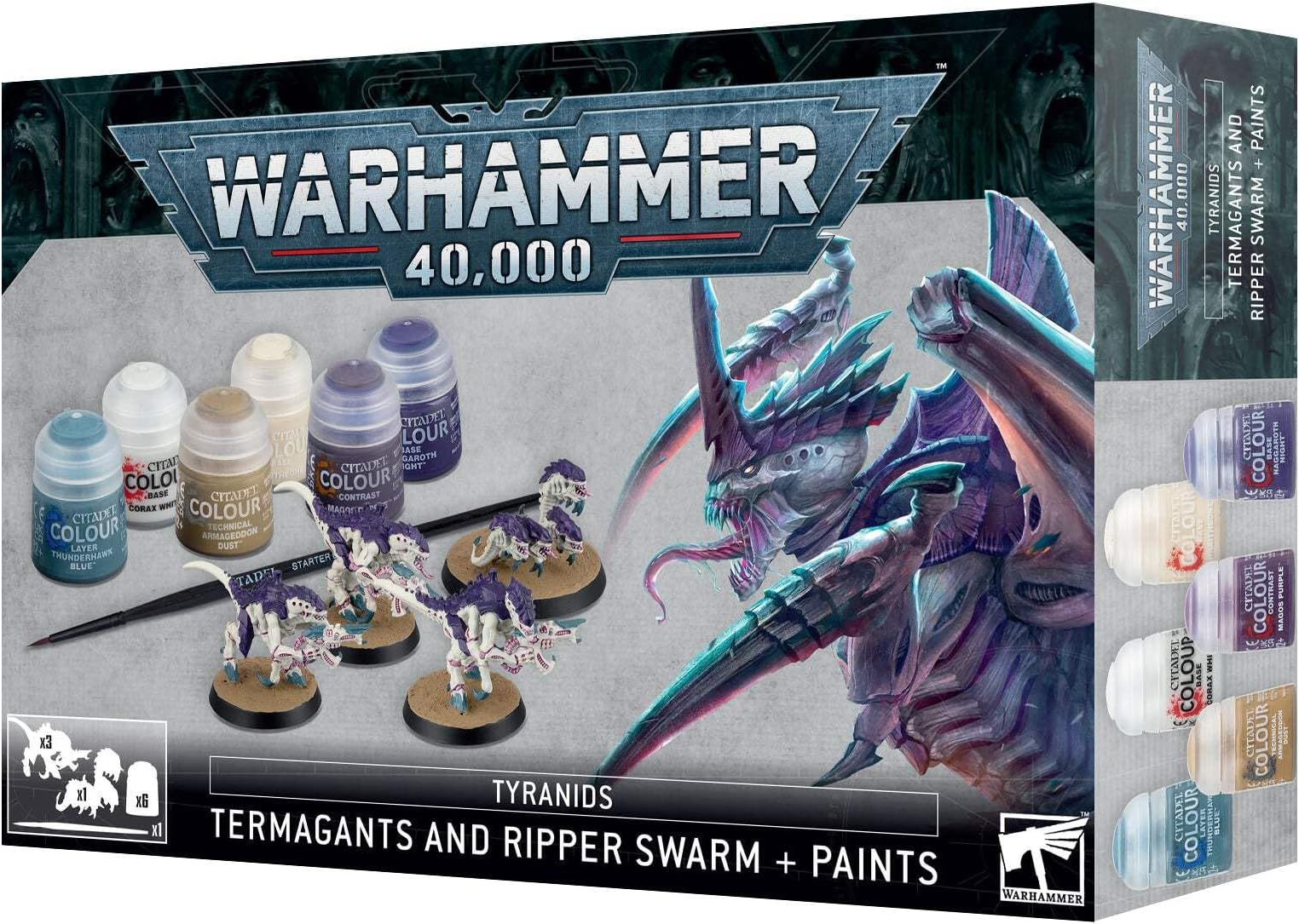 Games Workshop - Warhammer 40K - Tyranids - Termagants and ripper swarm + paints