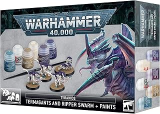 Games Workshop - Warhammer 40,000 - Tyranid: Termangants and Ripper Swarm + Paints Set
