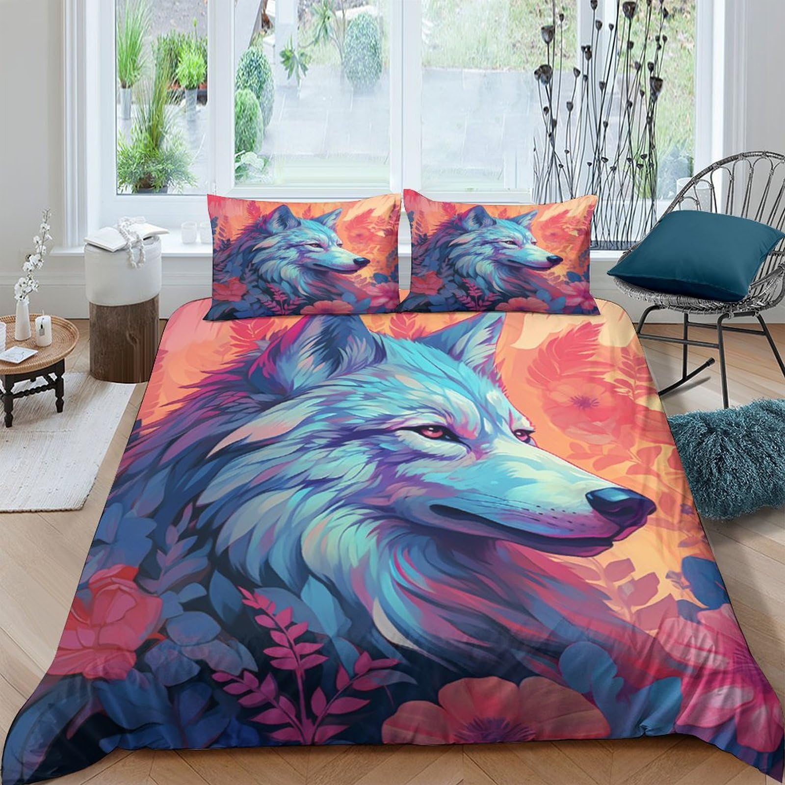 Housse de couette loup 3D pour transformer l'ambiance de la chambre