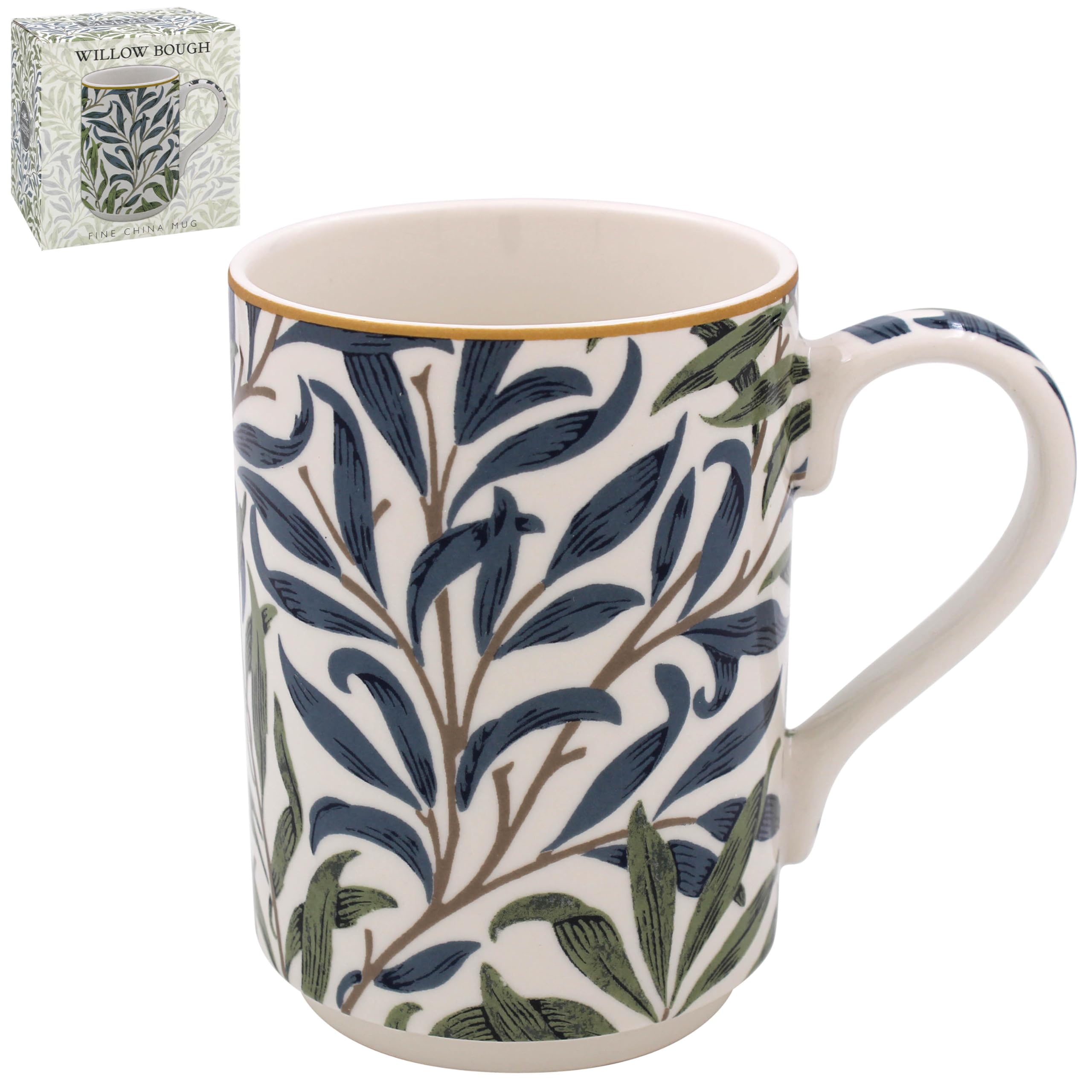 Lesser & Pavey British Designed Willow Bough Coffee Mug | Ceramic Mugs for Home or Work | Large Mugs for Hot Drinks | Tea and Coffee Cups - William Morris