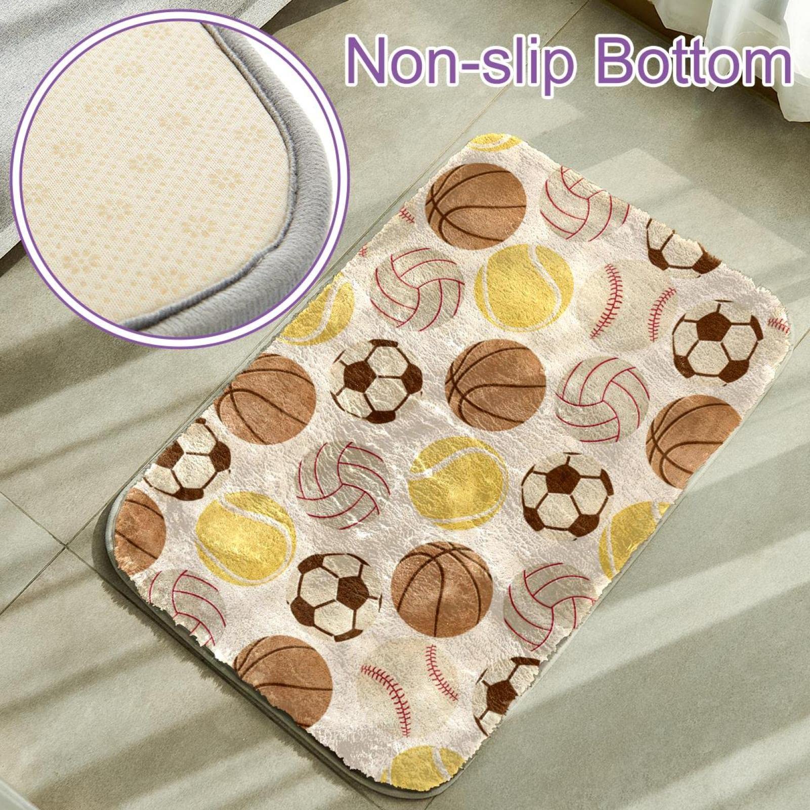 Tapis à poils longs ultra doux en fausse fourrure pour sport, football, baseball, basket-ball, volleyball