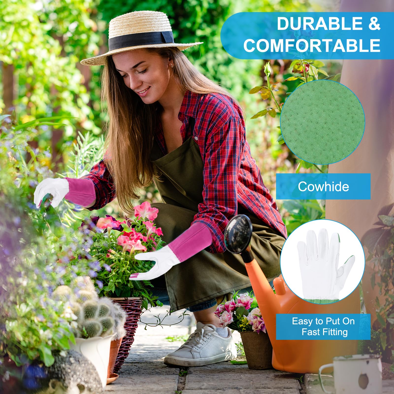 PATIKIL L Long Gardening Gloves - Image 3