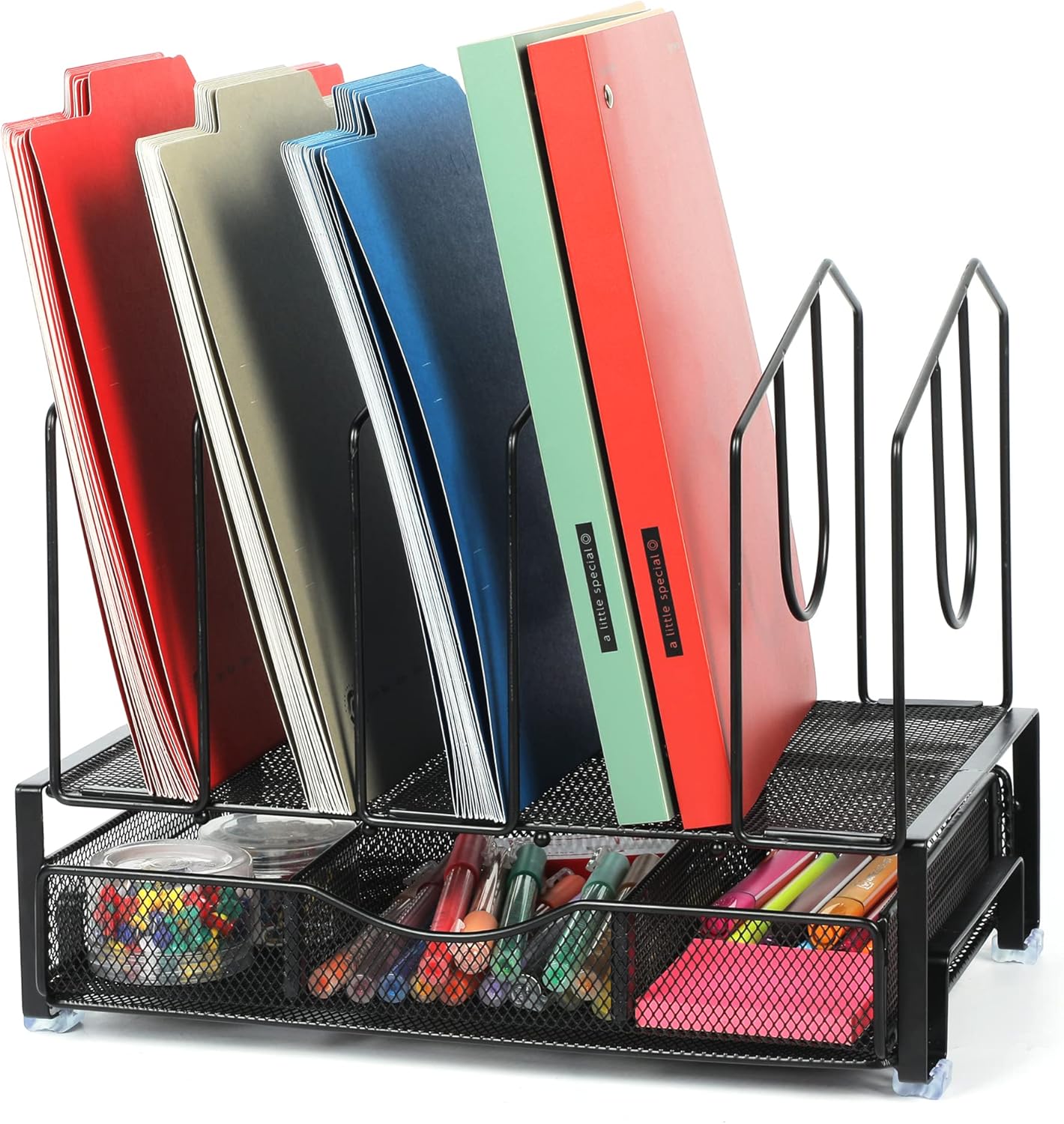 Samstar Vertical Desk File Organizer, File Folder Racks