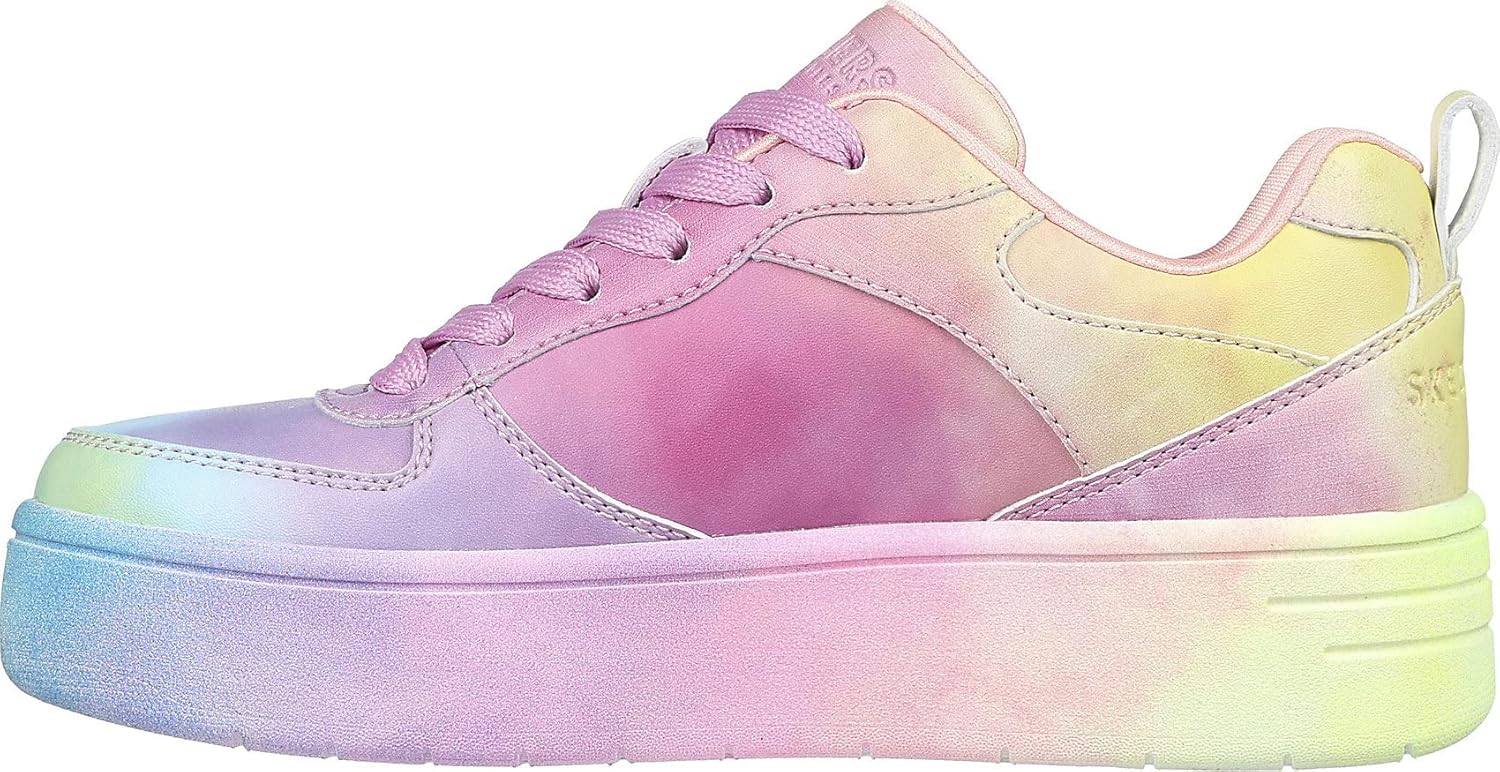 Skechers Kids Girls Court High-Electric Remix Sneaker, Multi, 5 Big Kid