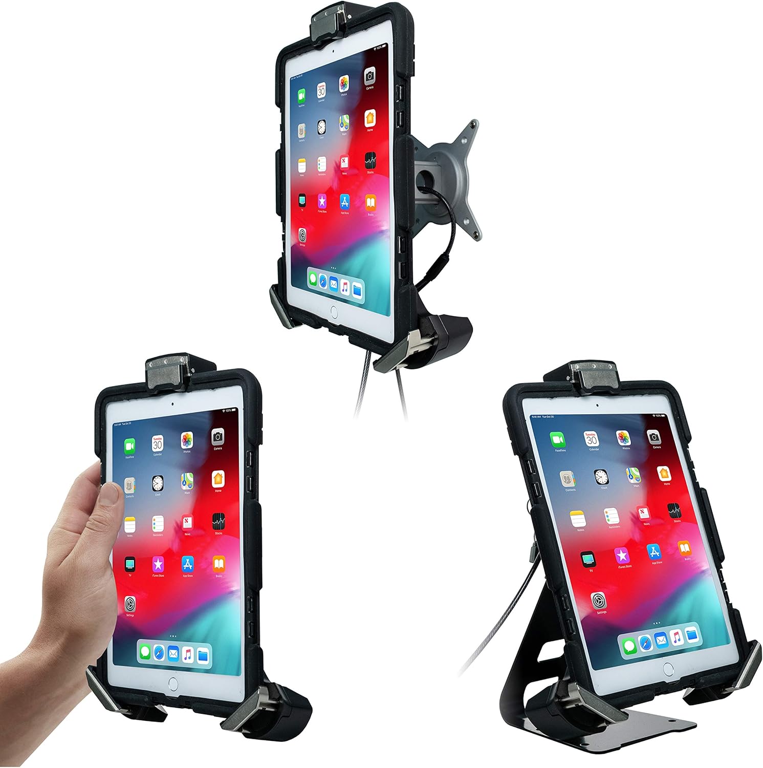 ❤ Crаzу Dеаlѕ Universal Tablet Holder - CTA Tri-Grip Tablet Security Clasp with Quick-Connect Base and VESA Mount for iPad 7th/ 8th/ 9th Gen 10.2, Galaxy Tab S4 10.5”, and 7-13 Tablets (PAD-TGSK) Exсluѕіvе Universal Tablet Holder - CTA Tri-Grip Tablet Security Clasp with Quick-Connect Base and VESA Mount for iPad 7th/ 8th/ 9th Gen 10.2, Galaxy Tab S4 10.5”, and 7-13 Tablets (PAD-TGSK)