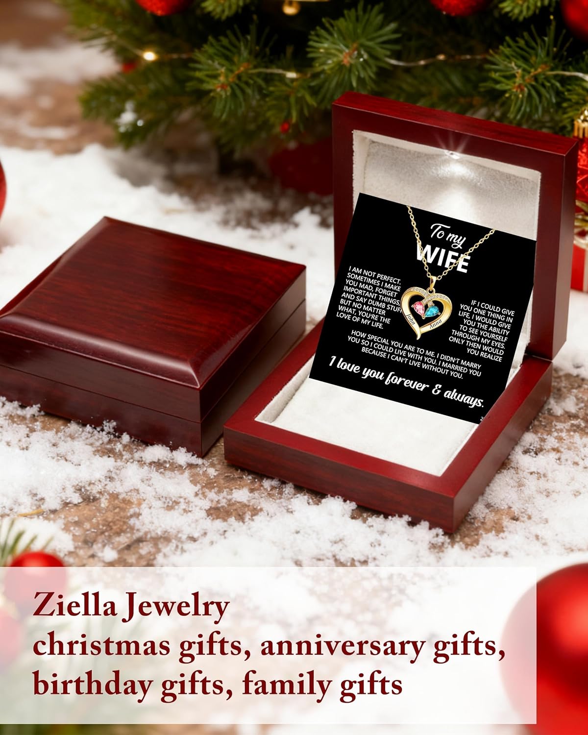 personalized necklace for wife worn as everyday jewelry