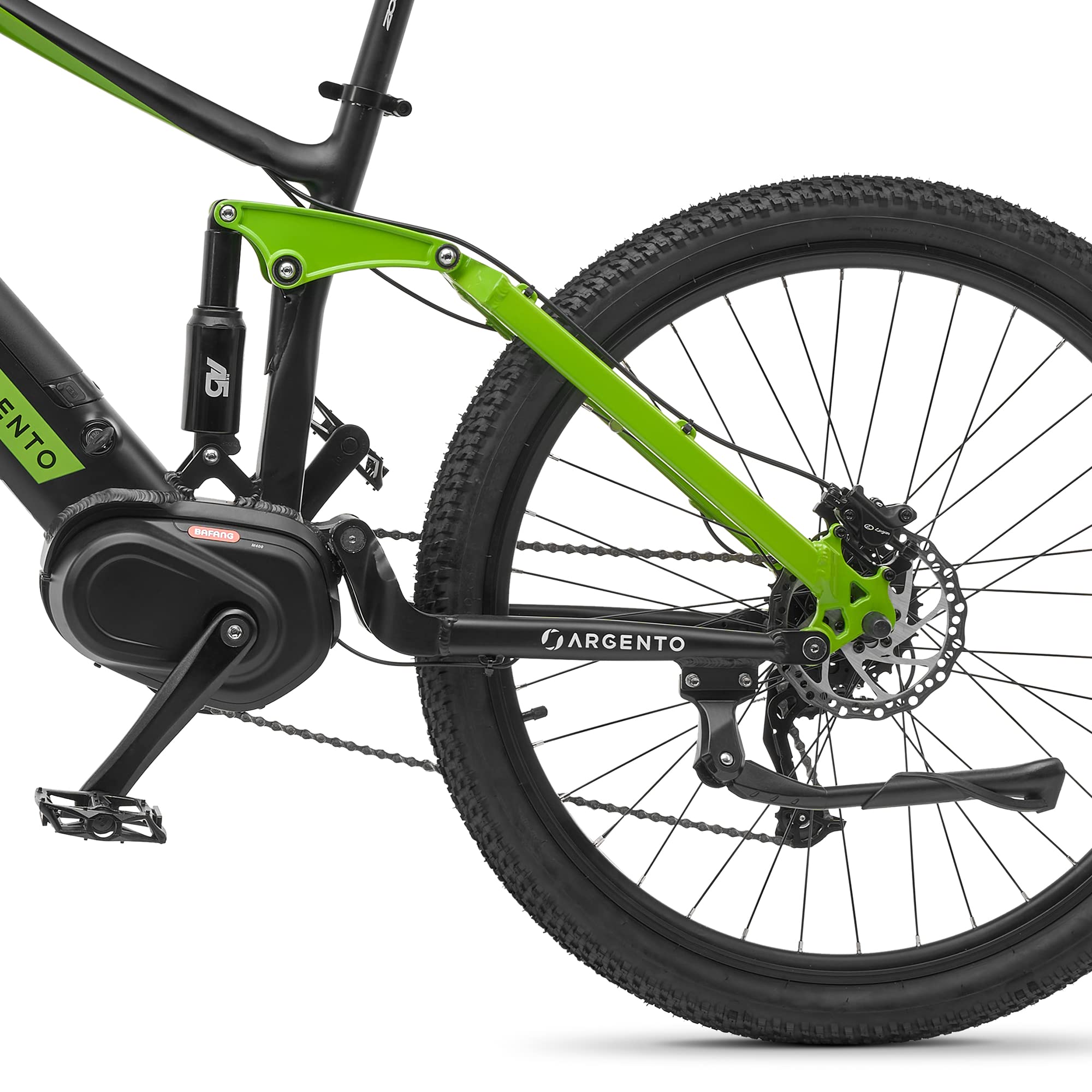 Argento, Performance Pro, Vélo de Montagne électrique, Moteur 250W, Batterie 468WH, 27.5 Pouces, Noir et Vert