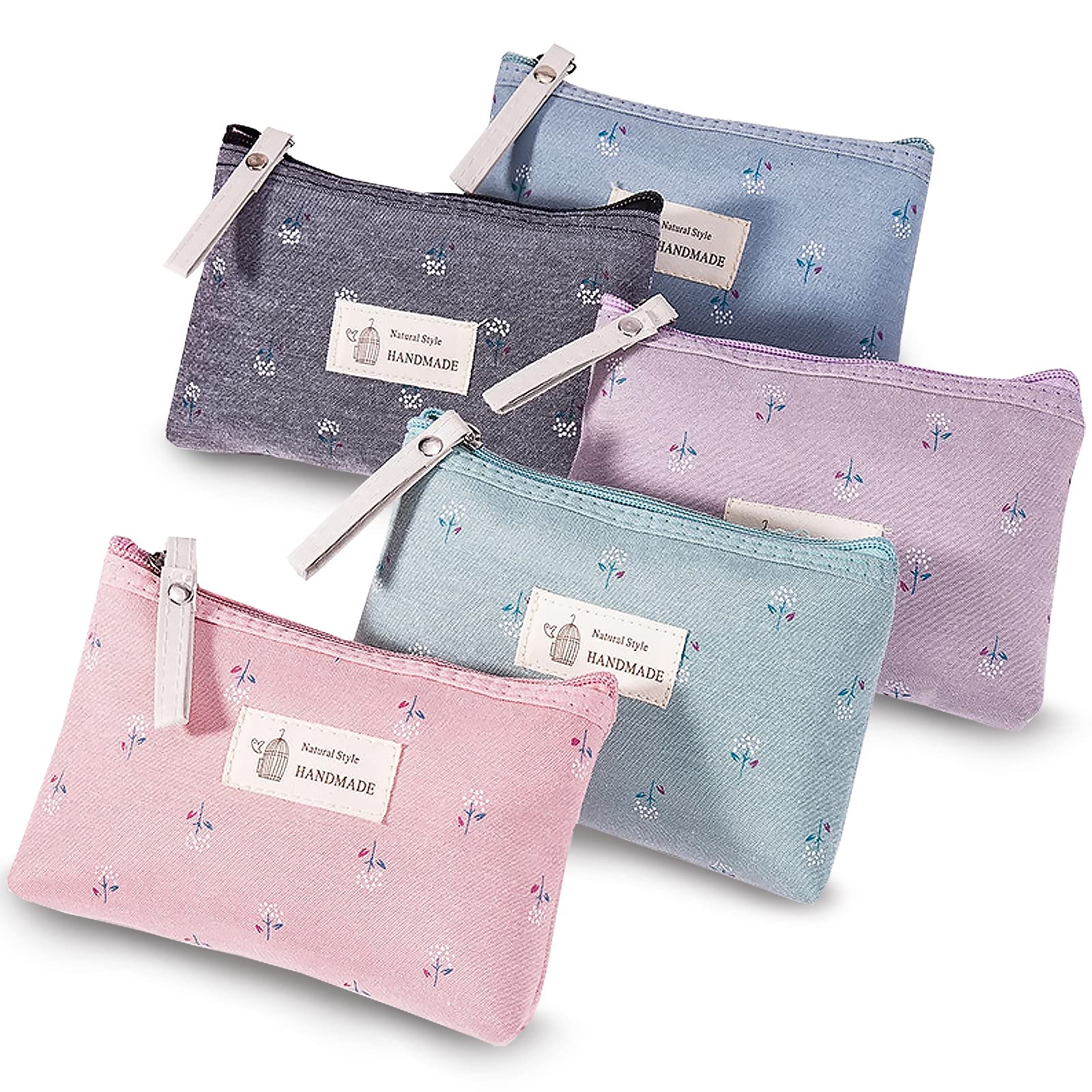 Sanlianzi Neceser De Maquillaje Pequeño,Sanlianzi 5pcs Bolsa Cosméticos Viaje Bolsa De Aseo Mujer Estuche Cosmético Bolsa De Tocador Alta Capacidad Bolsa Organizadora de Viaje de Multifunción para Mujer