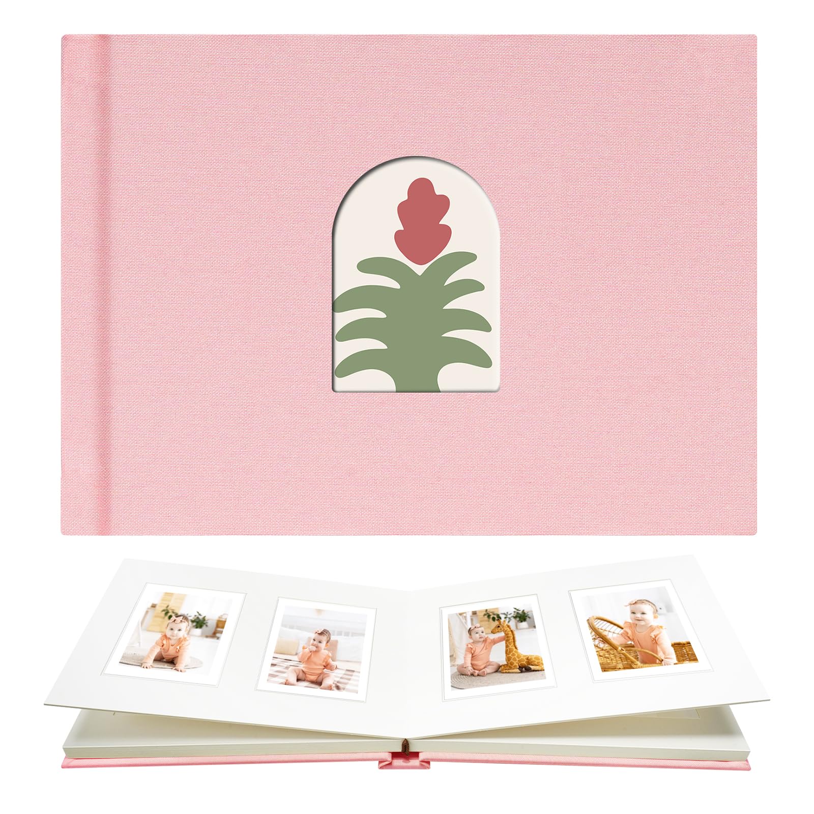 Vienrose Mini Photo Album 52 Pockets Fits for Instant Camera Mini 12 11 9 8 90 25, Polaroid Snap PIC-300, Kodak Mini 3-Inch Film, Pink