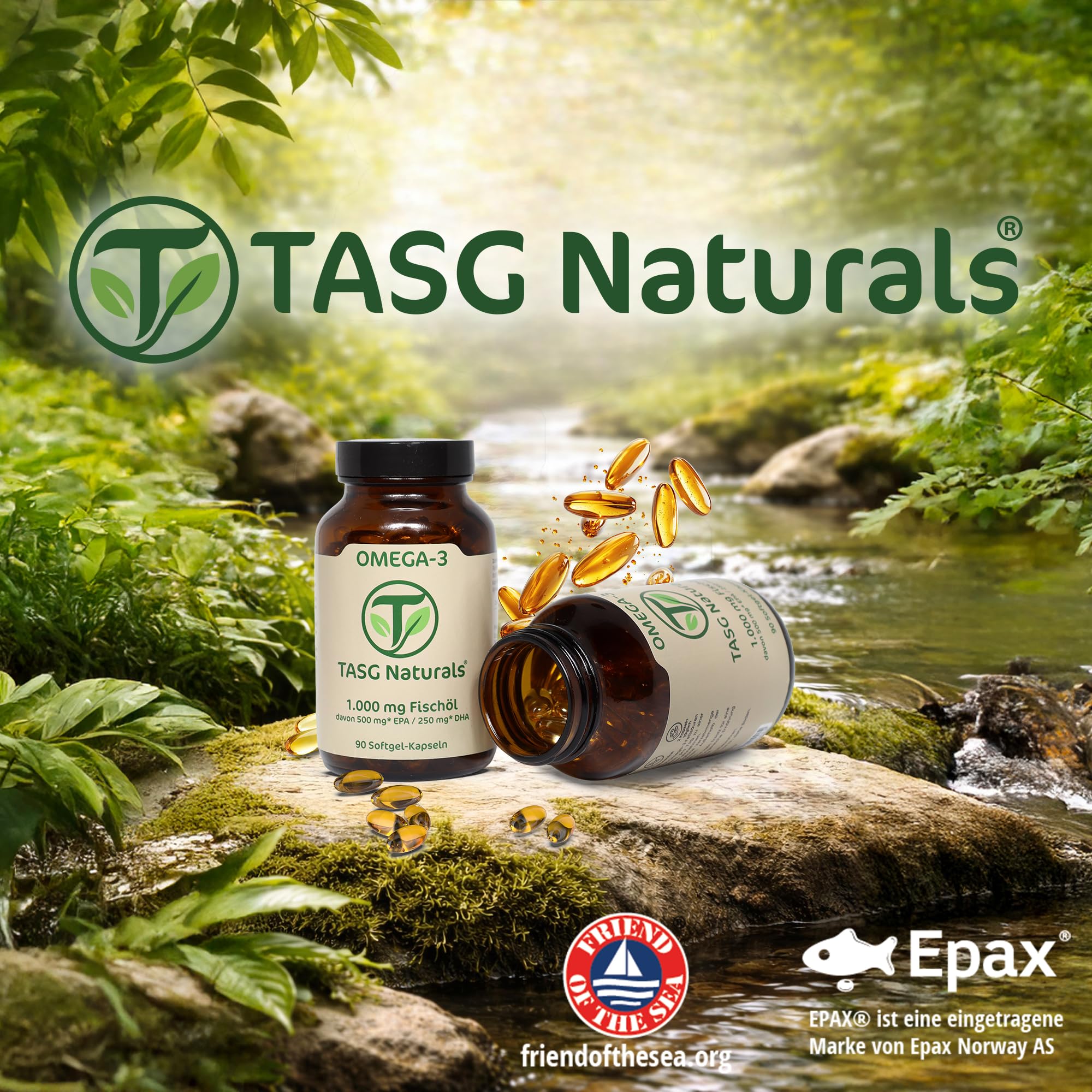 Premium Omega 3 Hochreines Fischöl TOTOX-Wert von unter 2 (Sehr Hohes Niveau/EPAX-Standard) Hochdosiert an EPA (1500 mg) und DHA (750 mg) pro Portion 90 Kapseln Reicht für 45 Tage