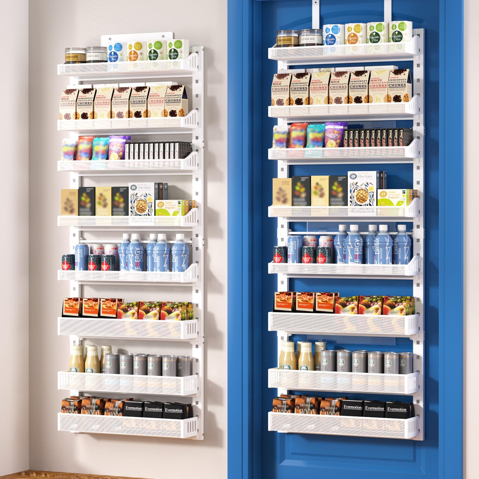 coobest 8-Tier Over the Door Spice Rack Organizer