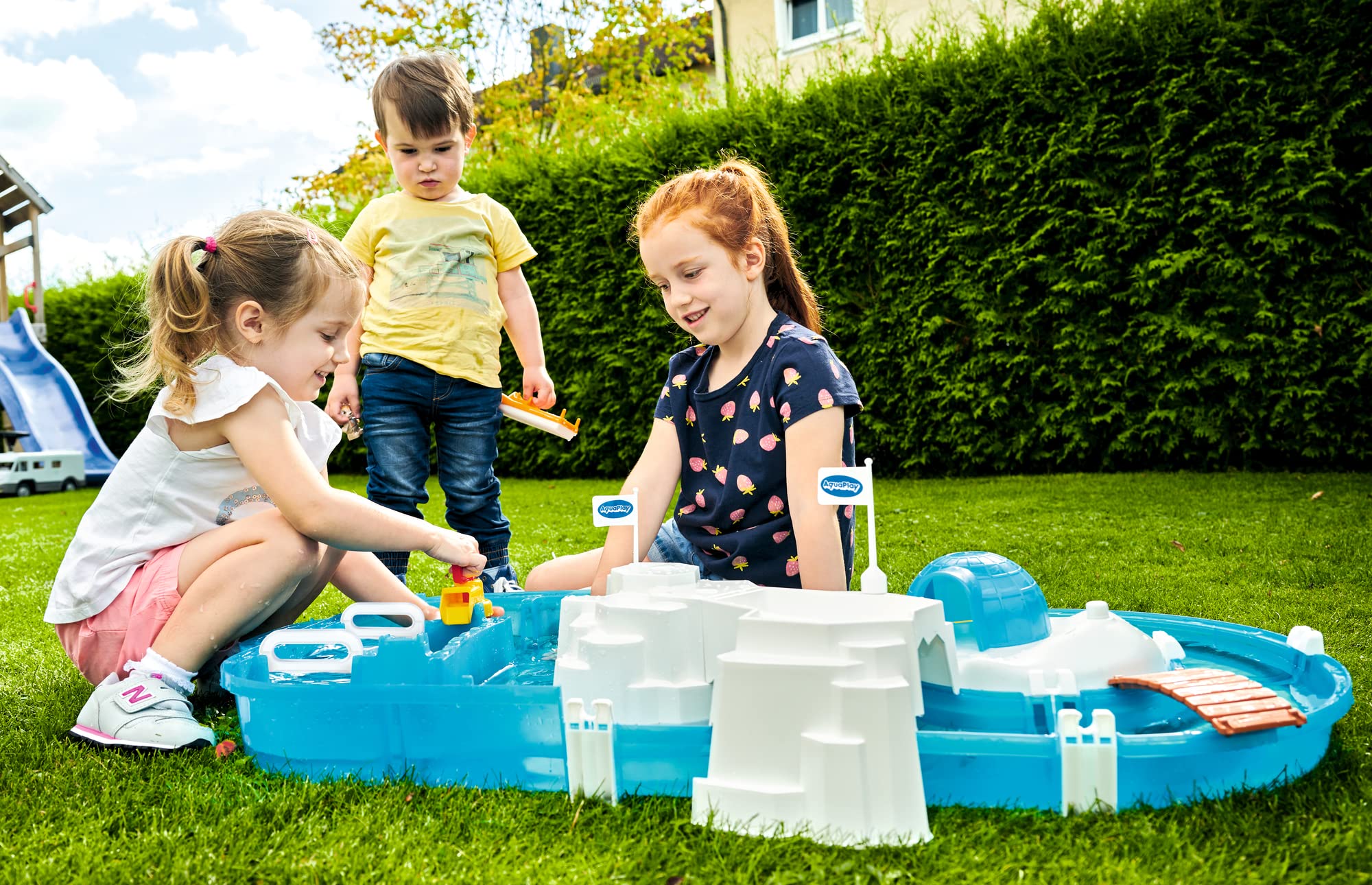 AquaPlay - Polar - Wasserbahn mit Eisberg, Stausee und Rampe für einen Wasserfall, inklusive Spielfigur Olivia mit Farbwechsel-Funktion, für Kinder ab 3 Jahren 8700001522 Türkis