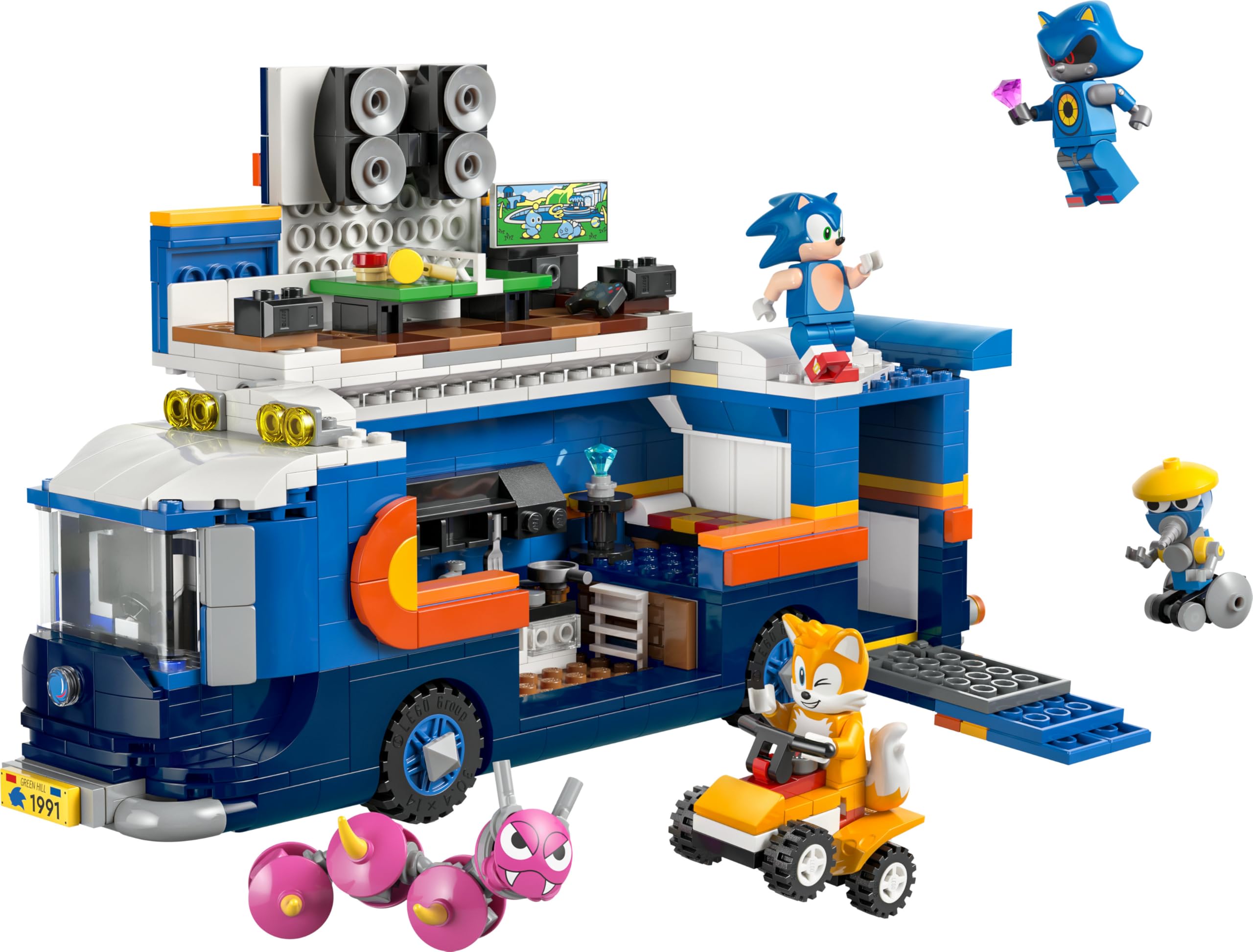 LEGO Sonic the Hedgehog Team Sonic Command Truck Toy - Interactive Set with an ATV Car & 5 Figures incl. Tails - Gift for 8+ Year Old Boys, Girls & Gaming Fans - 77006 | Set interattivo, auto ATV e 5 figure incl. Code, giocattolo da costruzione, regalo pe