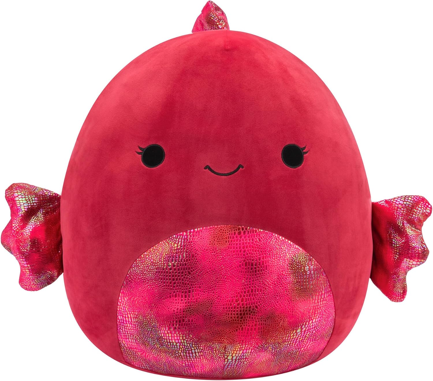 Squishmallows Original 20-Inch Barella Raspberry Betta Fish with Shiny Textured Fins - Official Jazwares Jumbo Plush