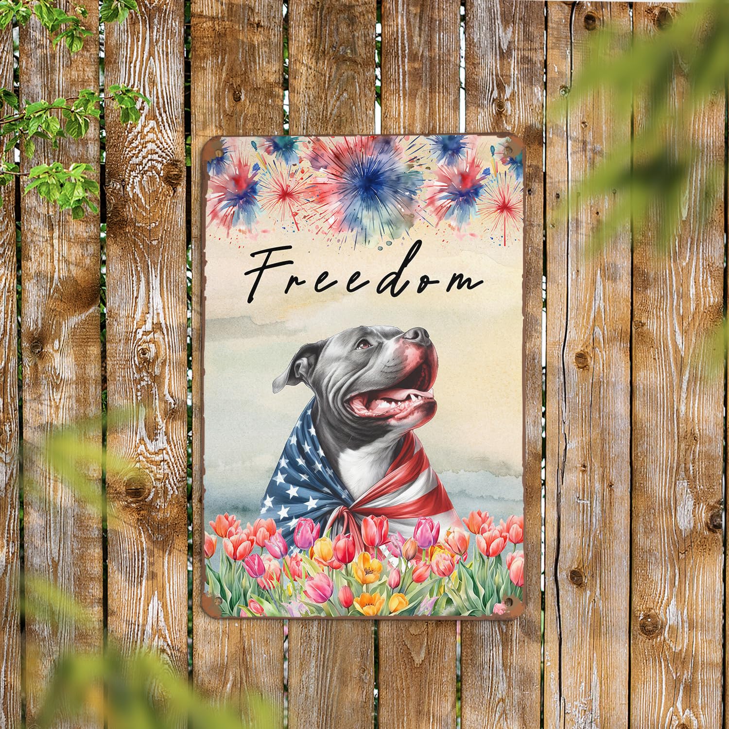 Amazon.com: Freedom Pitbull on Independence Day 4th of July