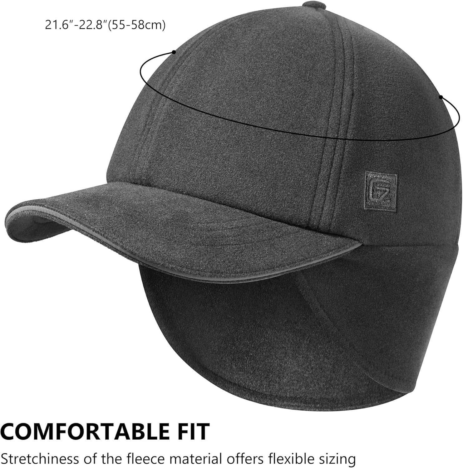 GADIEMKENSD Women's Fleece Ponytail Hat - Reflective Winter Hat with Flip Down Ear Warmer, Vertical Ponytail Hole, Adjustable - Image 5