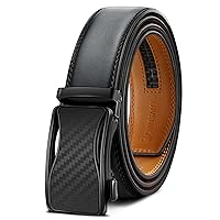 KEMISANT Cintura Uomo, Cintura Pelle Uomo Cricchetto Automatica Fibbia 35mm,Trim Regolabile