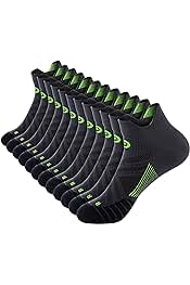 Ankle Compression Sock for Men and Women 2/4/6 Pairs, Low Cut Compression Running Sock with Ankle Support
